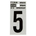 Hy-Ko 1.25In Reflective Number 5, 10PK B00368